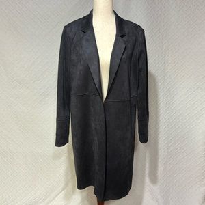 Premise Large Suede Slate Color Jacket Pit To Pit 20” Shoulder To Hem 39”